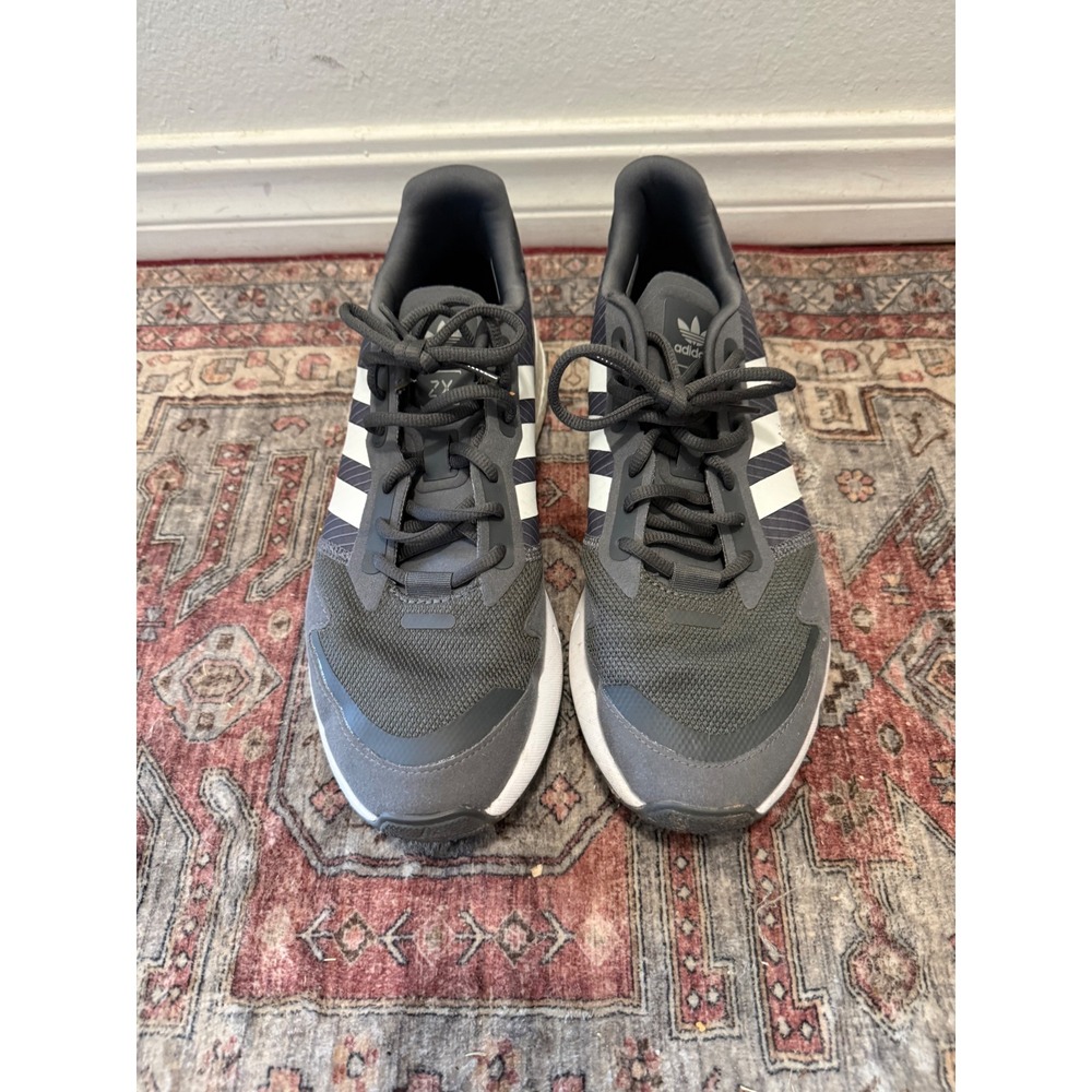 Adidas ZX 1K Boost Mens Size 10 Grey White Running Shoes H01911 Low Top Sneakers